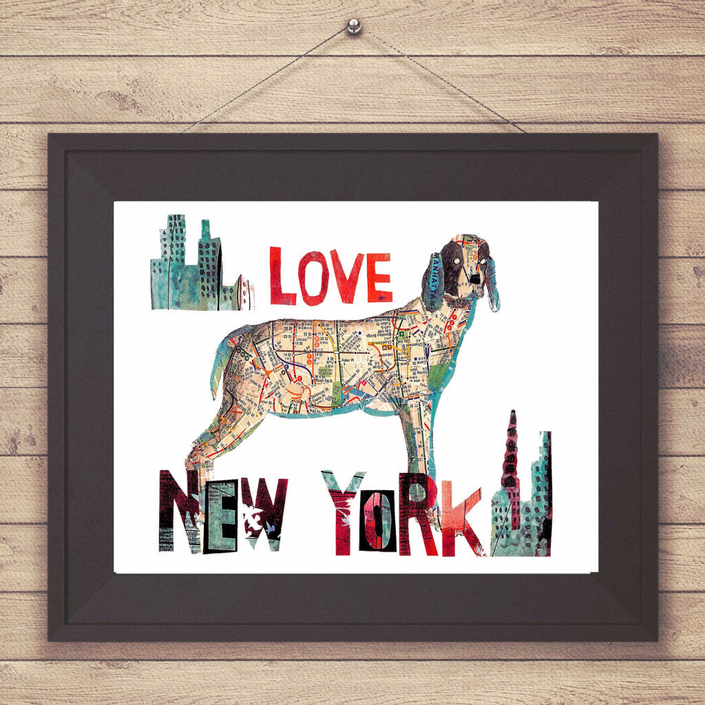 Map dog Love New  York