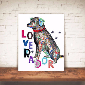 Map dog "Love labrador"
