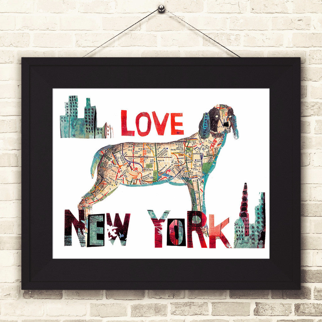 Map dog Love New  York