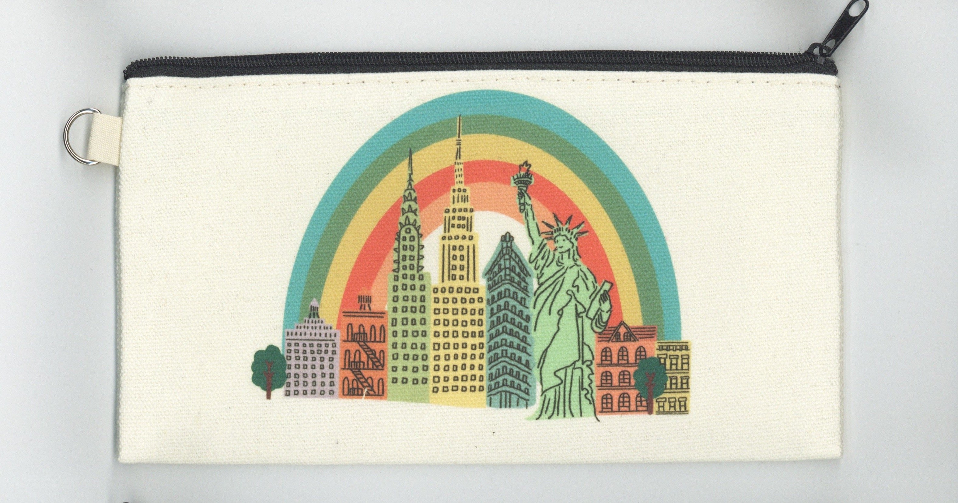 Canvas Pouch/ Canvas storage mini bag /rainbow new york