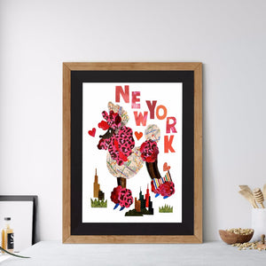 Map dog love Poodle/Poodle art