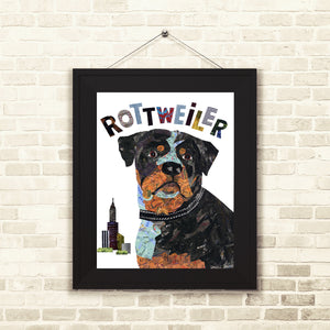 Map dog ROTTWEILER dog art