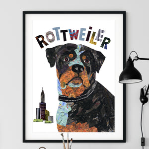 Map dog ROTTWEILER dog art