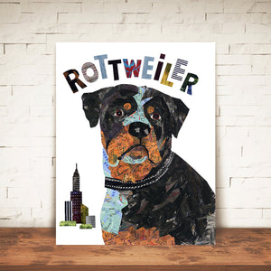 Map dog ROTTWEILER dog art