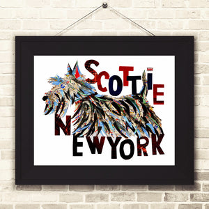 Map dog Love Scottie dog