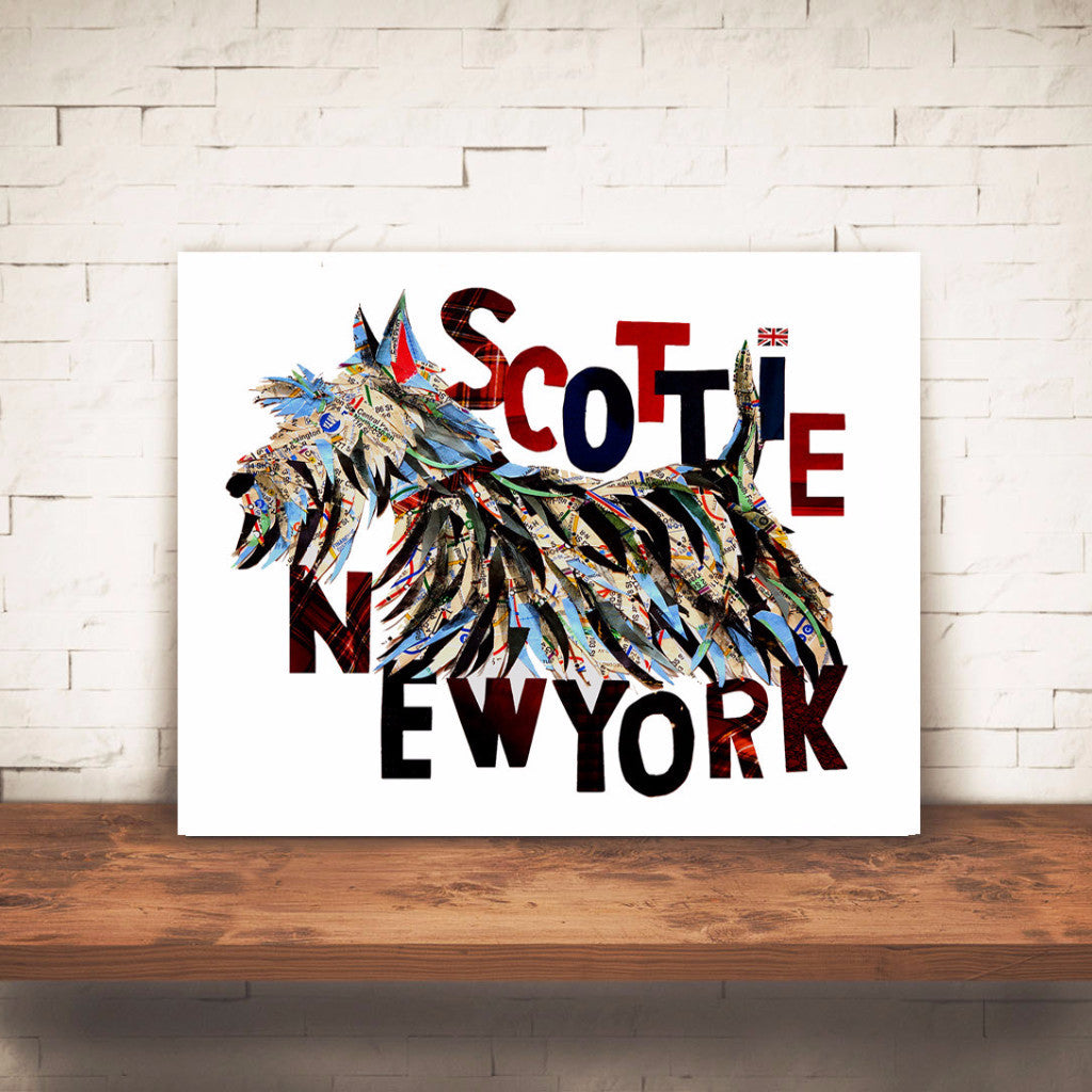 Map dog Love Scottie dog