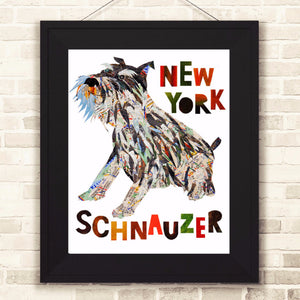 Map dog love schnauzer dog